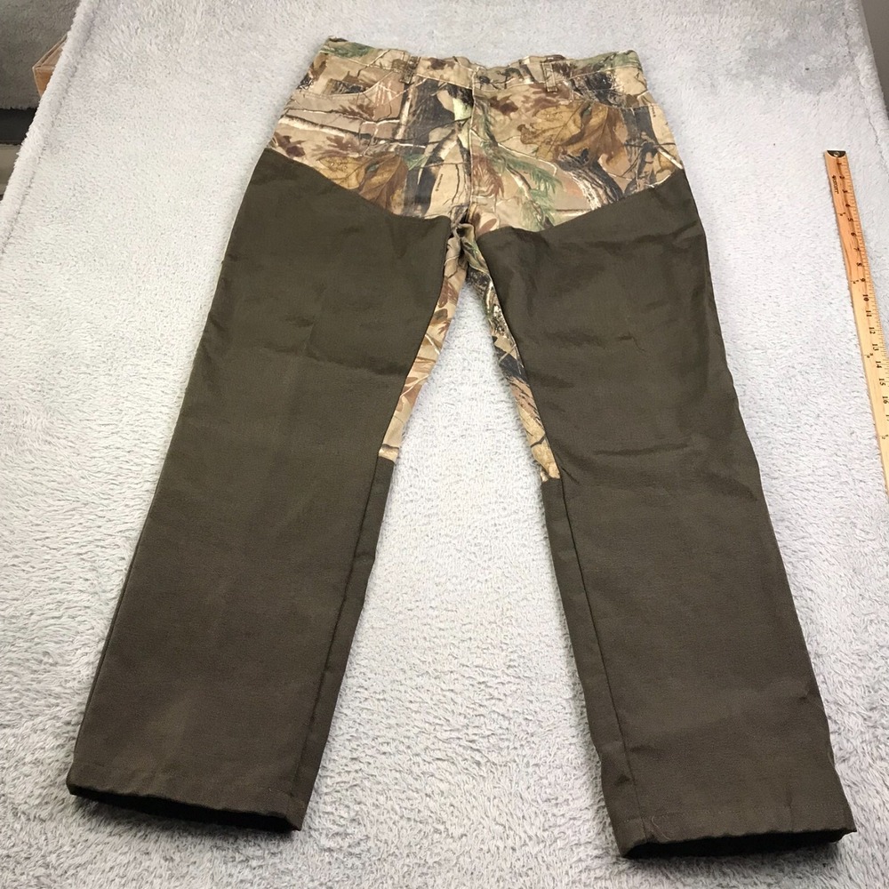Wrangler Pro Gear Jeans Mens 40 (39x30) Realtree Camo Canvas Brush Gaurd Hunting